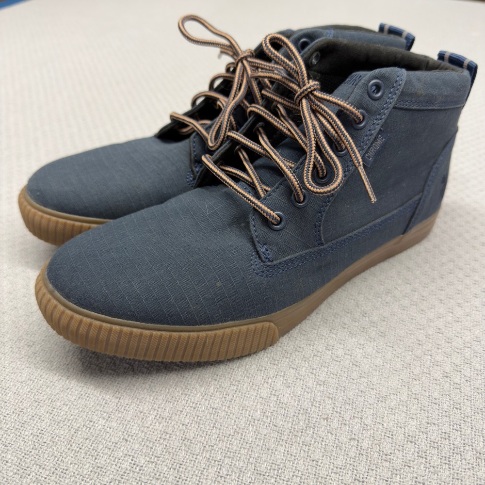 Chrome Industries 415‎ Urban Workboot Shoes Mens 9 Navy Blue Gum Sole Minimalist